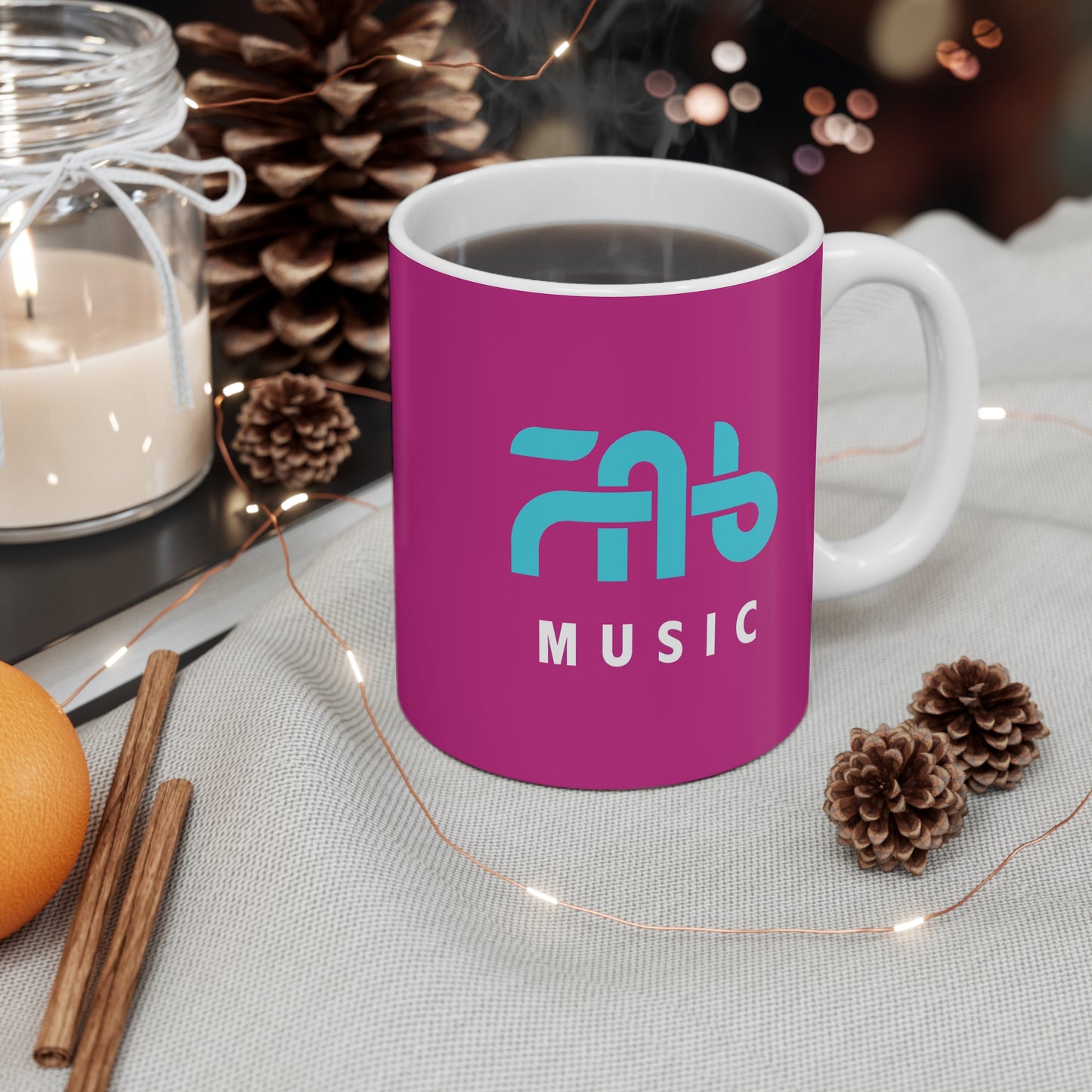 FabMusic logotypmugg 11oz (0,33L) Rosa